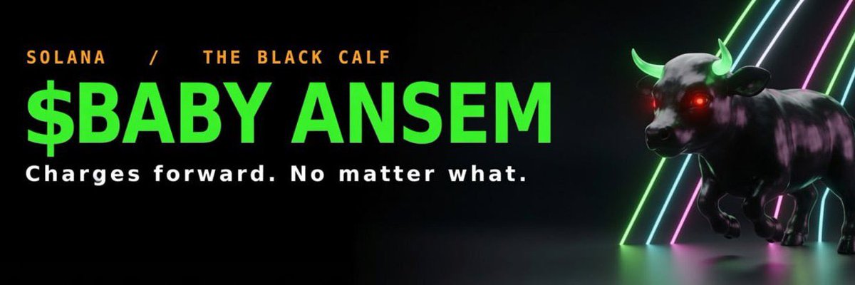 JackedMeme's tweet photo. Now is the turn for $BABYANSEM 

The Black Calf  is here, had a crazy run is about to break 2M 

DLvuaz18bKnh1hEaCZsZ5NgJi7wYFm5RvgZVA2M5pump https://t.co/Or9yai02O6