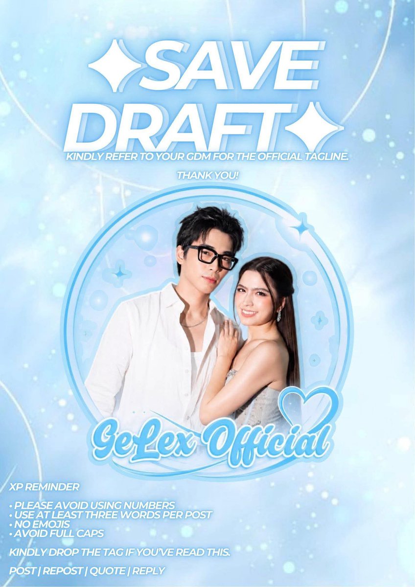 GeLexOFCTrends's tweet photo. **𝗔𝗧𝗧𝗘𝗡𝗧𝗜𝗢𝗡**

Gelexers, We’ll be having Collaboration with GeLexians TP tom 04.07 at 5:00pm. Let’s show our love and support to Gelo and Alexa-ready and  save drafts and join us. See you all there! Let's keep the energy high! 😉

#GeLex #BGYO_Gelo #AlexaIlacad #GELEXERS https://t.co/mJ5YIlIHCT