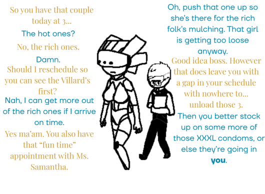 Femboy_Nerd's tweet photo. He didn't by the condom's on purpose

a com I got from @sexdefenderlol that of @ChurnStyle 's Mirra and Secretary Garrett because I adore this bit
I also added the dialog myself :D https://t.co/g0rbC8YnJQ