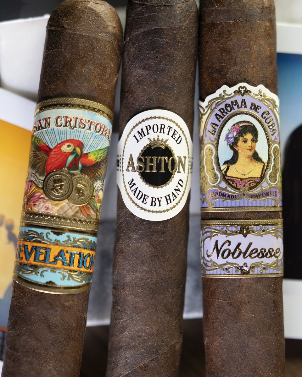 Ashtoncigar's tweet photo. Today’s theme is chocolate-forward blends. 🍫 Which one is your favorite? 🤔 https://t.co/jTgZT913t2