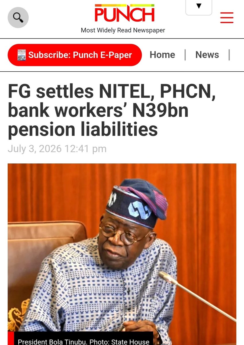 DeeOneAyekooto's tweet photo. When I said Alhaji Dubai is very shameless, are you seeing it now? He sold NITEL to his cronies who eventually ran NITEL aground within months. Worst part is the fact that Alhaji Dubai sacked all NITEL workers without giving them benefits, most kpai in agony and poverty. This same Alhaji is now criticising the government that is paying the longterm pension arrears and trying to contest against them.

Is that not shamelessness?