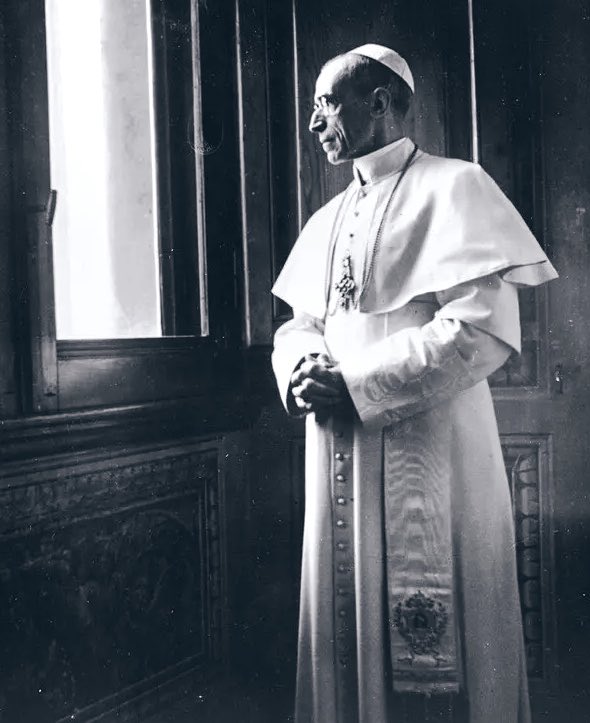 _BattleForTruth's tweet photo. “I am worried by the Blessed Virgin’s messages to Lucy of Fatima. This persistence of Mary about the dangers which menace the Church is a divine warning against the suicide of altering the Faith, in Her Liturgy, Her theology and Her soul… I hear all around me innovators who wish to dismantle the Sacred Chapel, destroy the Universal Flame of the Church, reject Her ornaments and make Her feel remorse for Her historical past.”

- Pope Pius XII, 1933 (Pie XII Devant L’Histoire)