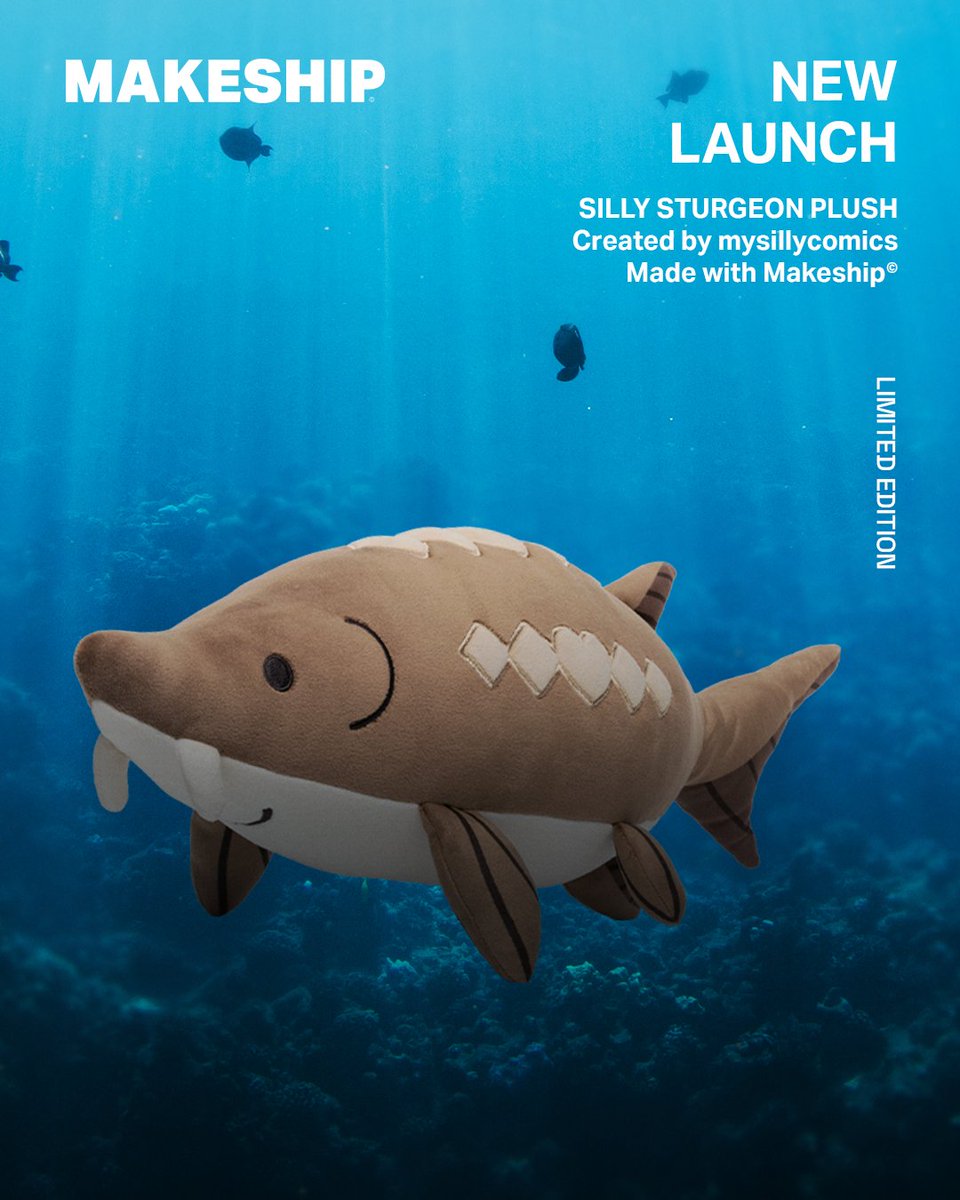 mysillycomics's tweet photo. The Silly Sturgeon Plush is up on Makeship! 🤎🤎🤎 https://t.co/rl0z1TJRkf