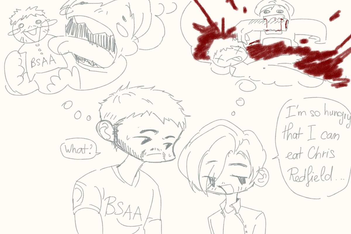 rotaortaaaaa's tweet photo. silly vendetta chreon 

#chreon #ResidentEvilㅤ https://t.co/rAl4WCv24Q