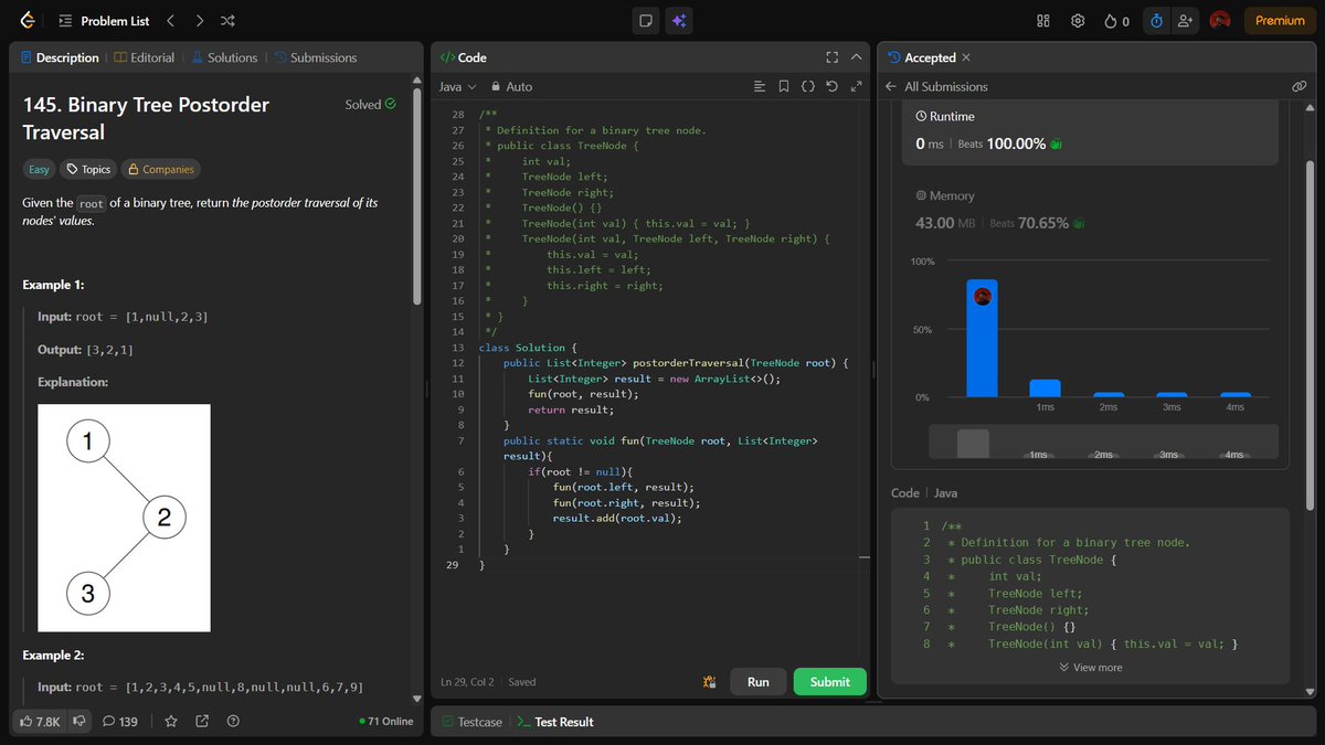 Subhraneel40939's tweet photo. Day 33✅of 45 Days of SDE Sheet Challenge by
@takeUforward_ @striver_79  with 4 Binary Tree Problems
✅Inorder Traversal
✅Preorder Traversal
✅Postorder Traversal
✅Morris Inorder Traversal
#SDESheetChallenge #DSA https://t.co/EWYMNdSLHy