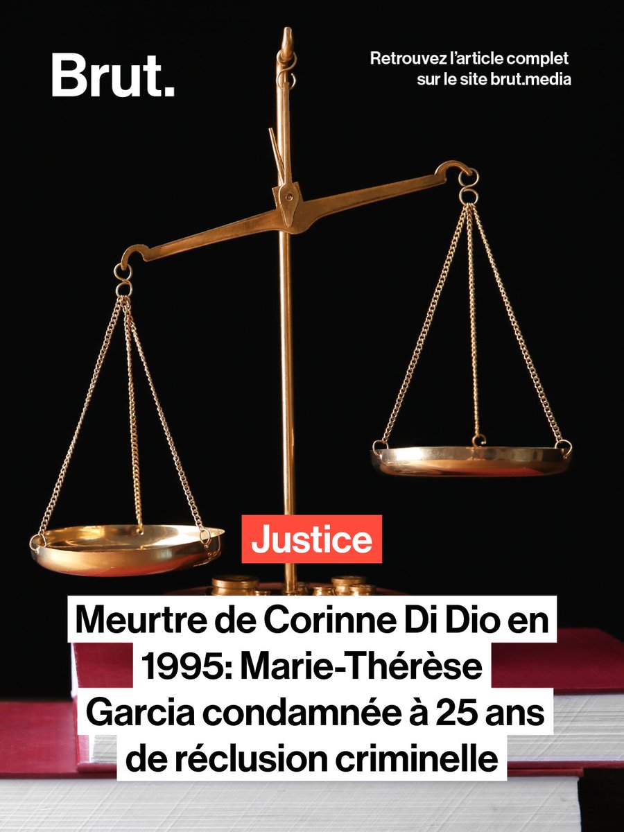 brutofficiel's tweet photo. La cour d'assises des Yvelines a condamné vendredi à 25 ans de réclusion criminelle Marie-Thérèse Garcia pour le meurtre en juin 1995 de Corinne Di Dio. ( Crédit photo : Adobe Stock) ➡️
https://t.co/XJc9Fc45Qx https://t.co/aY2FPf8oWs
