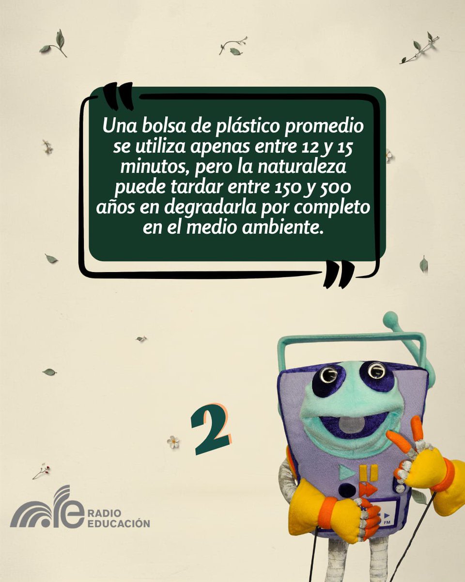 RadioEducacion's tweet photo. La celebración del Día Internacional Libre de Bolsas de Plástico busca reducir el consumo de bolsas de plástico y promover el consumo responsable y el uso de alternativas reutilizables 🛍️🌎🙂 #reutilizar #plástico #bolsas #alternativa #makaua https://t.co/jiiL4lS6gA