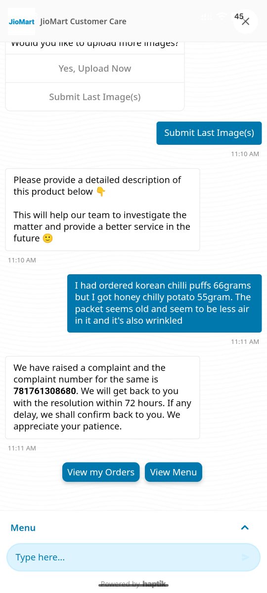 kamathsan's tweet photo. @JioMart_Support Hey jiomart team, thanks &amp; while I got my account back I still have 2 complaints before my account got blocked which not resolved yet. 
Here's the Complaint ID:
1. 781760534223
2. 781761308680
,Please look into those and give me a resolution ASAP. @JioMart_Support
@JioMart https://t.co/UWG64LSASg