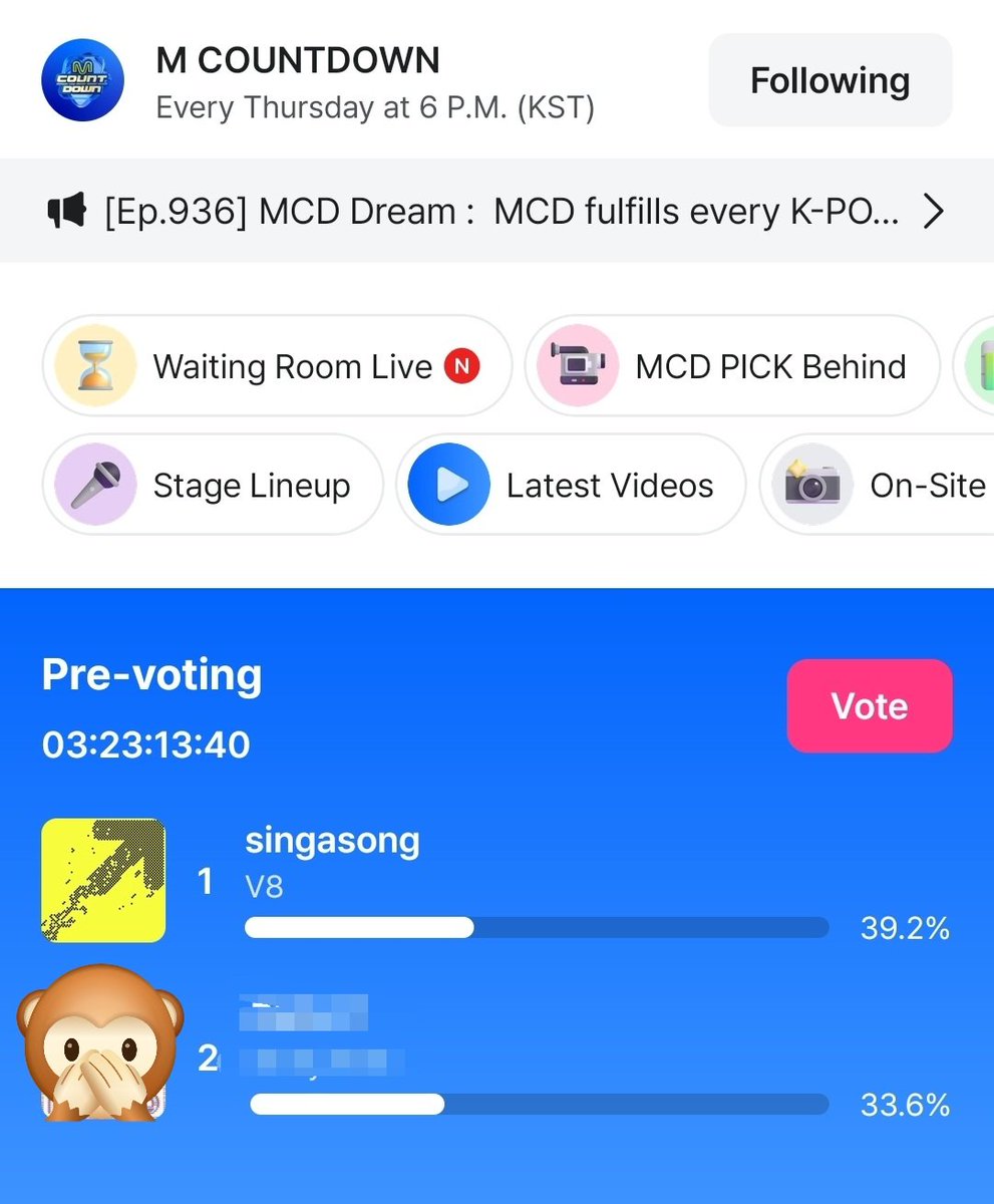 SpainCarat's tweet photo. [PRE-VOTACIÓN MCOUNTDOWN]
 
Vota por: singasong — V8

📲 MNET+
✅️ 5 votos al día por cuenta y dispositivo
❌️ No requiere recolección de votos
🔚 Finaliza el martes 7 de Julio a las 11:59 PM KST
🗳 https://t.co/CnUlYnjW7c

#THE8 #디에잇
#VERNON #버논
#SEVENTEEN #세븐틴
@pledis_17