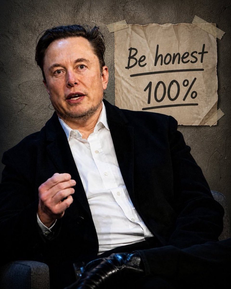 MuskUpdateHubHQ's tweet photo. If you had 30 seconds to answer… ⏳

Is Elon Musk one of the smartest people alive right now?

Be honest… no overthinking 👇

A. Yes — genius level 🧠
B. Very smart, but not top 🤔
C. Overrated 😅
D. Not really ❌ https://t.co/1ALFE12g5o