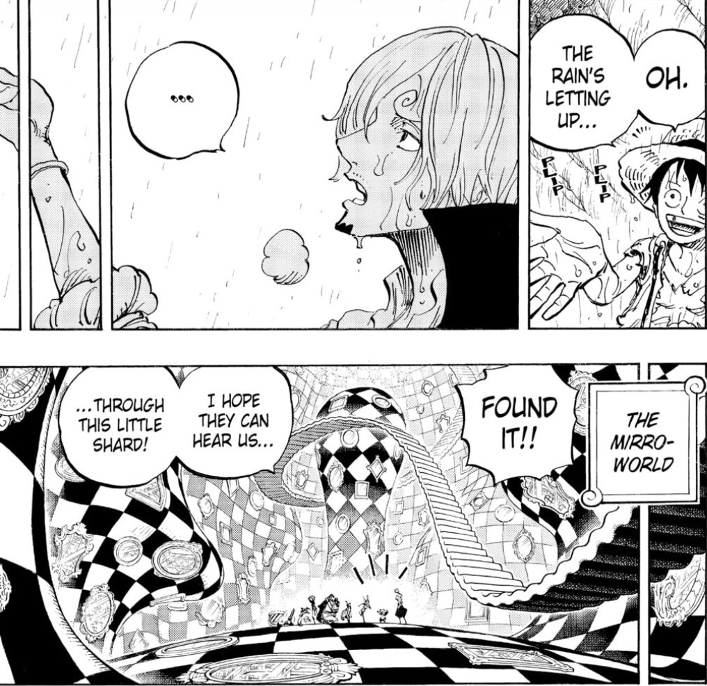 dengekivinsmoke's tweet photo. #ONEPIECE1187 

Since "rain" has been tied to so much pain and trauma, seeing him finally win under a clear sky would be peak writing.

Sky splitting feat for Sanji 👑 https://t.co/G4H6bE18GE