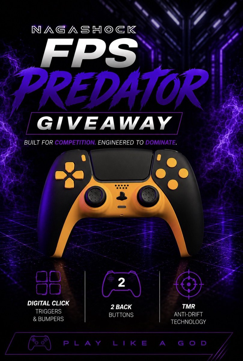 CDLHater's tweet photo. Teaming up with @NagashockGaming to giveaway a custom PS5 controller! (TMR sticks, back buttons, mouse click bumpers &amp; triggers, interchangeable thumbsticks) 

How To Enter:
- Follow @CDLHater and @NagashockGaming 
- Retweet and Like this post

Winner will be announced 5/7 🎮 https://t.co/eUfc41OLDm