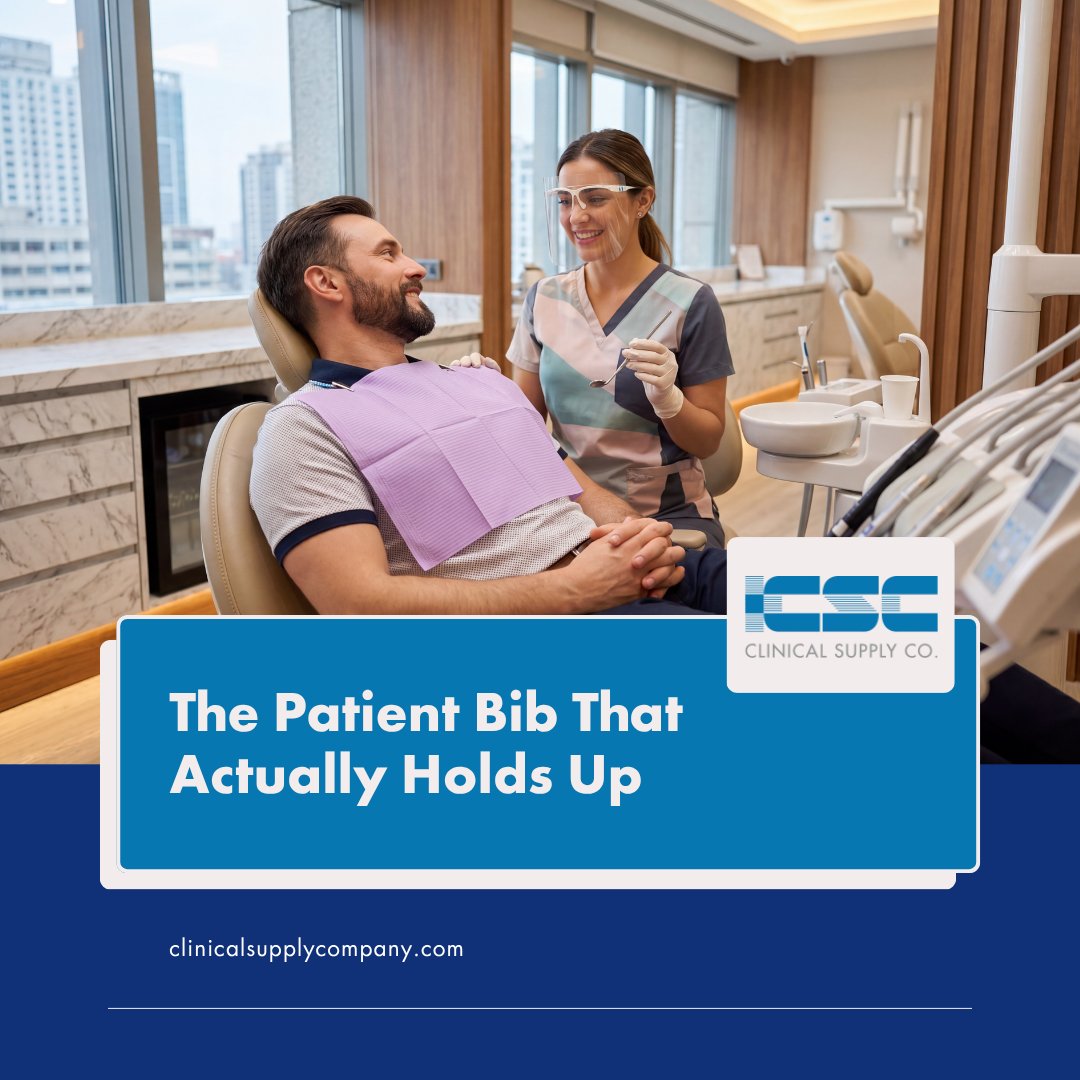 clinical_supply's tweet photo. Do your patient bibs hold up through longer appointments? 🦷 Our Posi-Guard Plus 3-Ply+Poly Back Dental Bibs help keep patients covered while giving the operatory a clean look.😍

👉 Order here: https://t.co/H6Nw2s4PGz

#ClinicalSupply #US #DisposableGloves https://t.co/bcjPEyu1uH