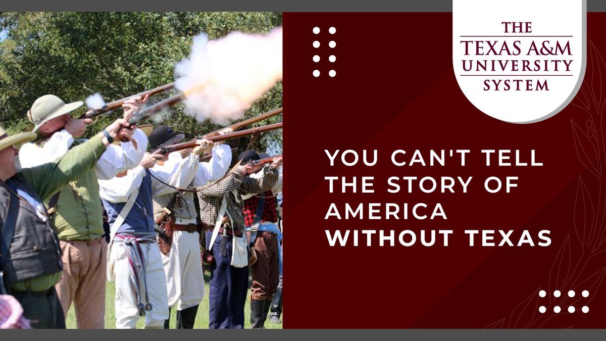 tamusystem's tweet photo. Long before Texas was a U.S. state, it was helping feed the revolution.

As the United States marks 250 years of independence, a @TAMU history professor explains it's impossible to tell the story of America without Texas and Texans: https://t.co/qIpDTNxwjy https://t.co/SknCihjRgX