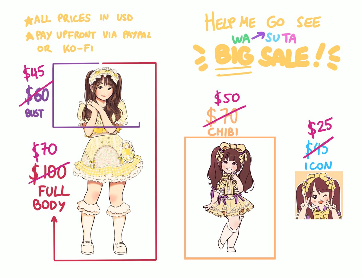 Archejoiyo's tweet photo. emergency c*mmissions so i can save up to see wasuta!!!!!

i can draw your oshi or favorite character!

thank you all ☺️☺️ https://t.co/QbWQMLbLJR