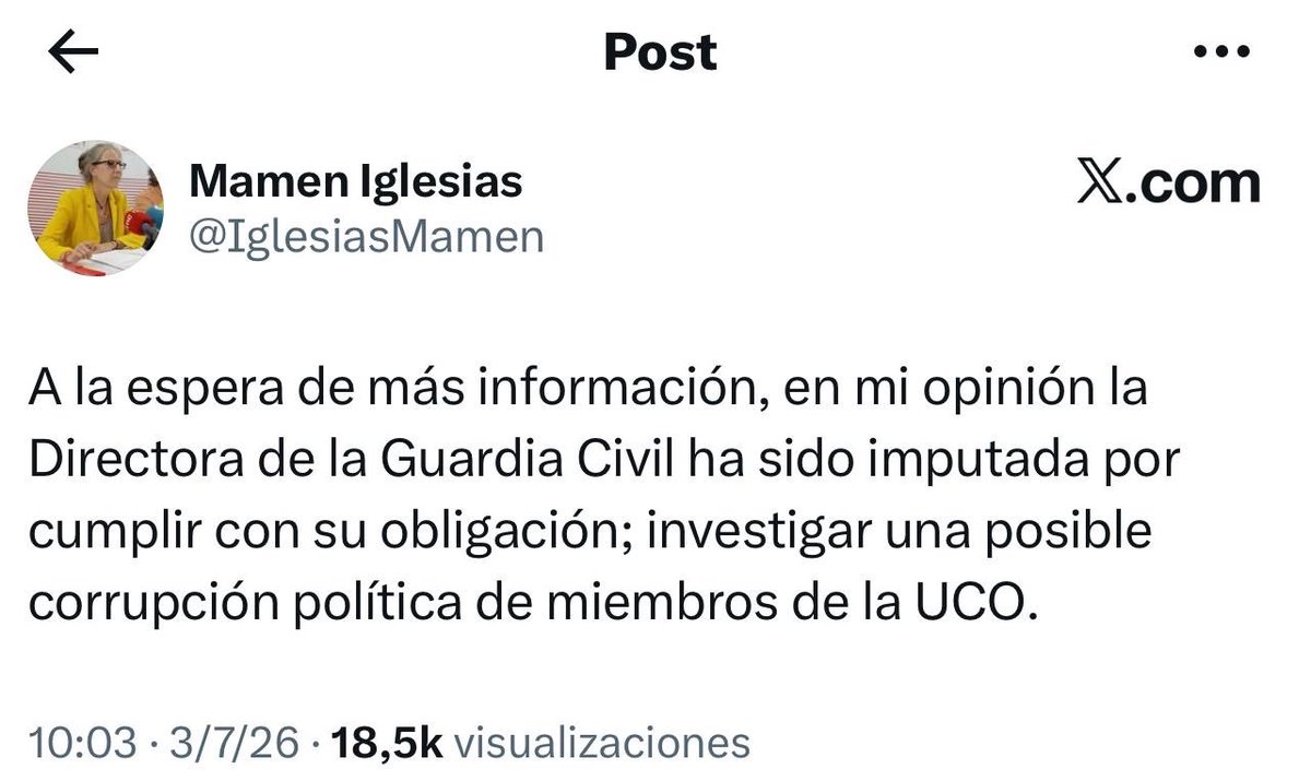 QGarciaTejerizo's tweet photo. Los jueces imputan a la gente por cumplir con su obligación… Vaya trucos malos gastan los meritorios abulenses del sanchismo. Claro, y a Ábalos le han metido 24 años a la sombra por enamorarse. https://t.co/egBHbS976a