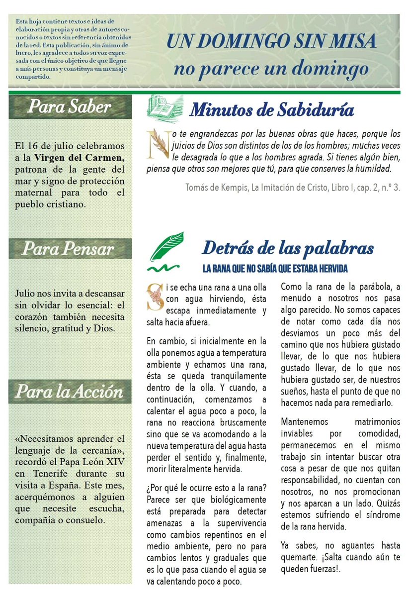 ConcepcionLL1's tweet photo. XIV DOMINGO DEL TIEMPO ORDINARIO https://t.co/odjXGFFb1x