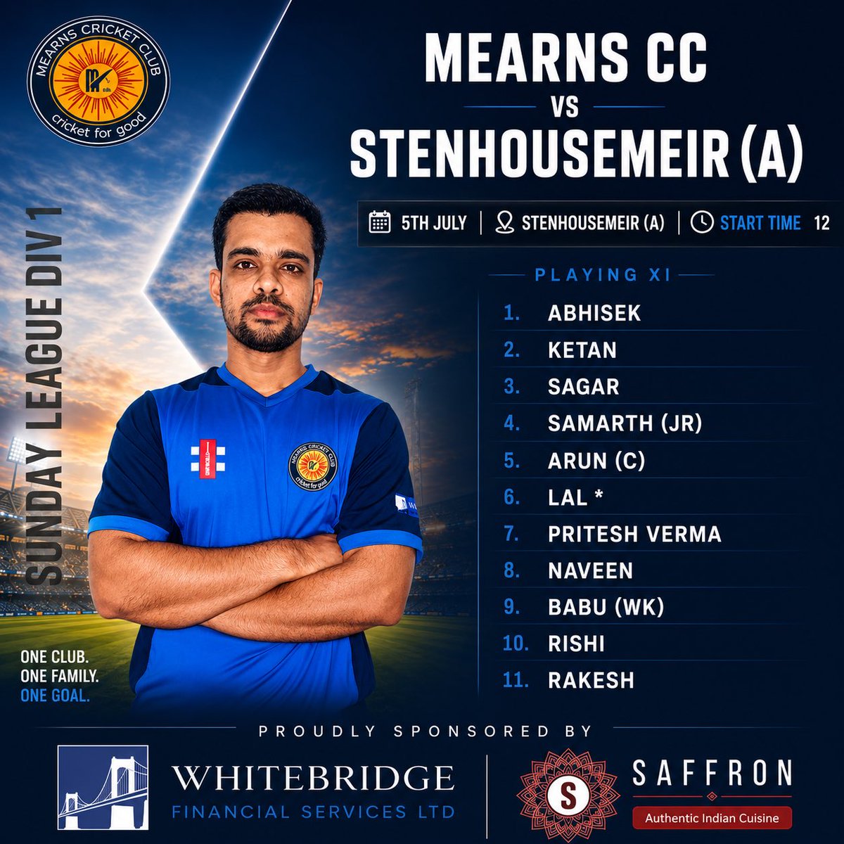 MearnsCricket's tweet photo. Four teams take the field this weekend representing Mearns Cricket Club.

Best of luck to every player, captain, volunteer and supporter. Let's fill the weekend with great cricket! 💙🏏
One Club. One Family. One Goal.
#MearnsCC #Cricket #CricketScotland #WeekendFixtures https://t.co/2JFJkL5nSY