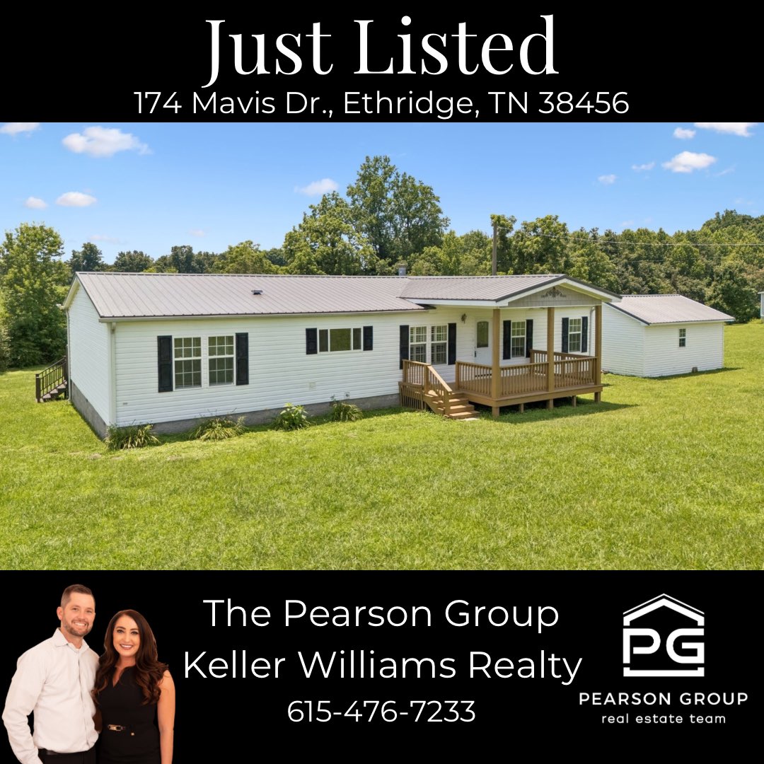 RPearsonRealtor's tweet photo. 🏡 𝐉𝐔𝐒𝐓 𝐋𝐈𝐒𝐓𝐄𝐃 🏡 
📍 174 Mavis Dr.
      Ethridge, TN 38456

🔗 MLS Listing - 
https://t.co/TbyqOAfRrz

𝐑𝐚𝐥𝐩𝐡 &amp; 𝐇𝐨𝐥𝐥𝐢 𝐏𝐞𝐚𝐫𝐬𝐨𝐧  
REALTORS®  
𝐓𝐡𝐞 𝐏𝐞𝐚𝐫𝐬𝐨𝐧 𝐆𝐫𝐨𝐮𝐩  
𝐨𝐟 𝐊𝐞𝐥𝐥𝐞𝐫 𝐖𝐢𝐥𝐥𝐢𝐚𝐦𝐬 𝐑𝐞𝐚𝐥𝐭𝐲  

📲615-476-7233 https://t.co/3XiJQtkDmJ