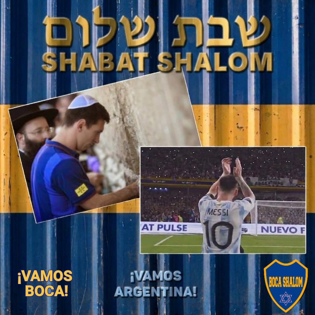 bocashalom's tweet photo. SHABAT SHALOM 
VAMOS BOCA 🔵 🟡 🔵
VAMOS ARGENTINA 🇦🇷 https://t.co/drxBI3Y172
