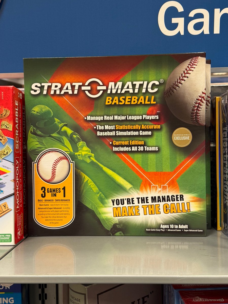 4Site4's tweet photo. Pleased to see this at Barnes & Noble, Nashua, NH #StratOMatic https://t.co/SKtRXVYFbJ
