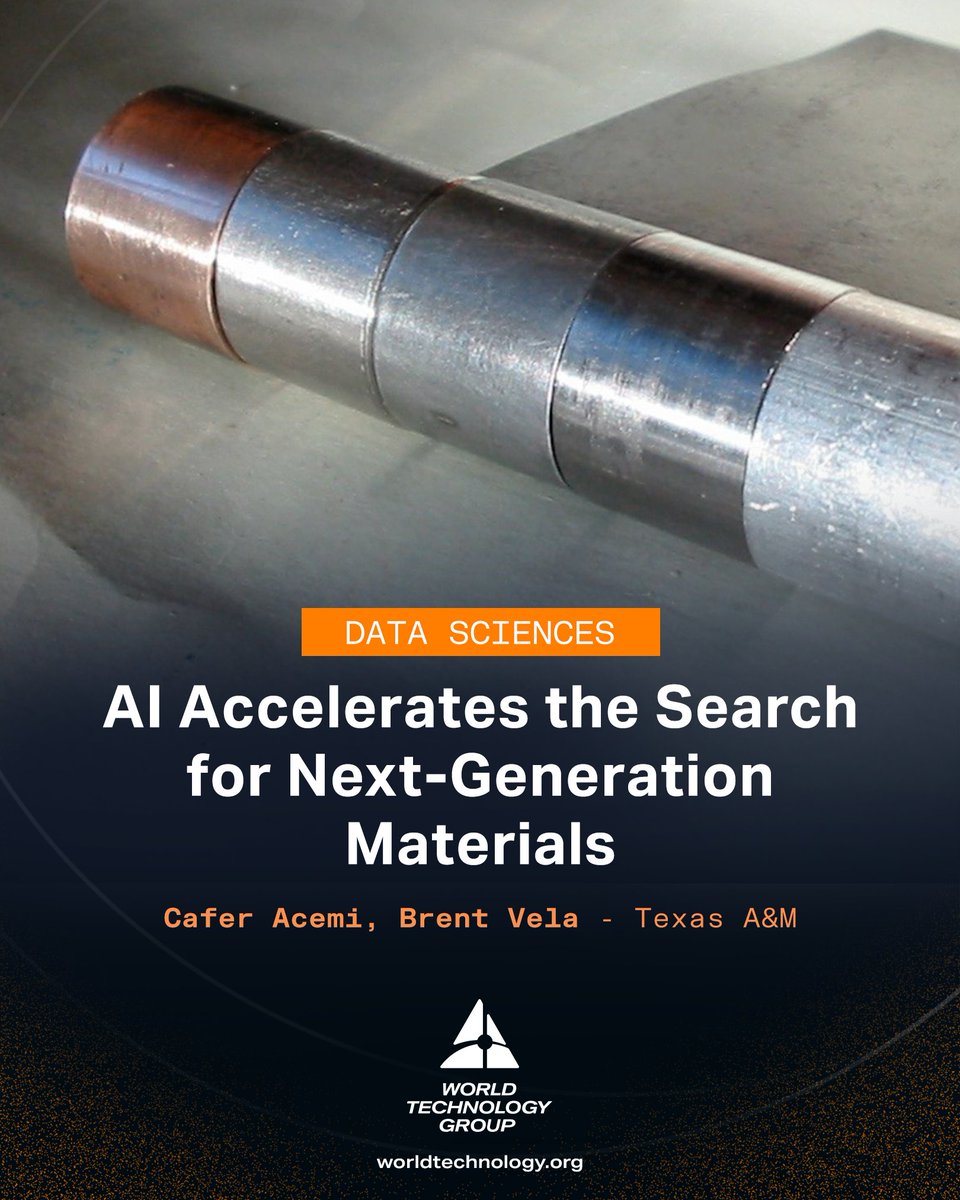 WTechGroup's tweet photo. AI is transforming how new materials are discovered.

Researchers Cafer Acemi &amp; Brent Vela have developed an AI-guided method that rapidly identifies promising new metal alloys, accelerating innovation across engineering, manufacturing, and aerospace.

🔗 https://t.co/8x0wKX95bX https://t.co/mle7WIuFQM