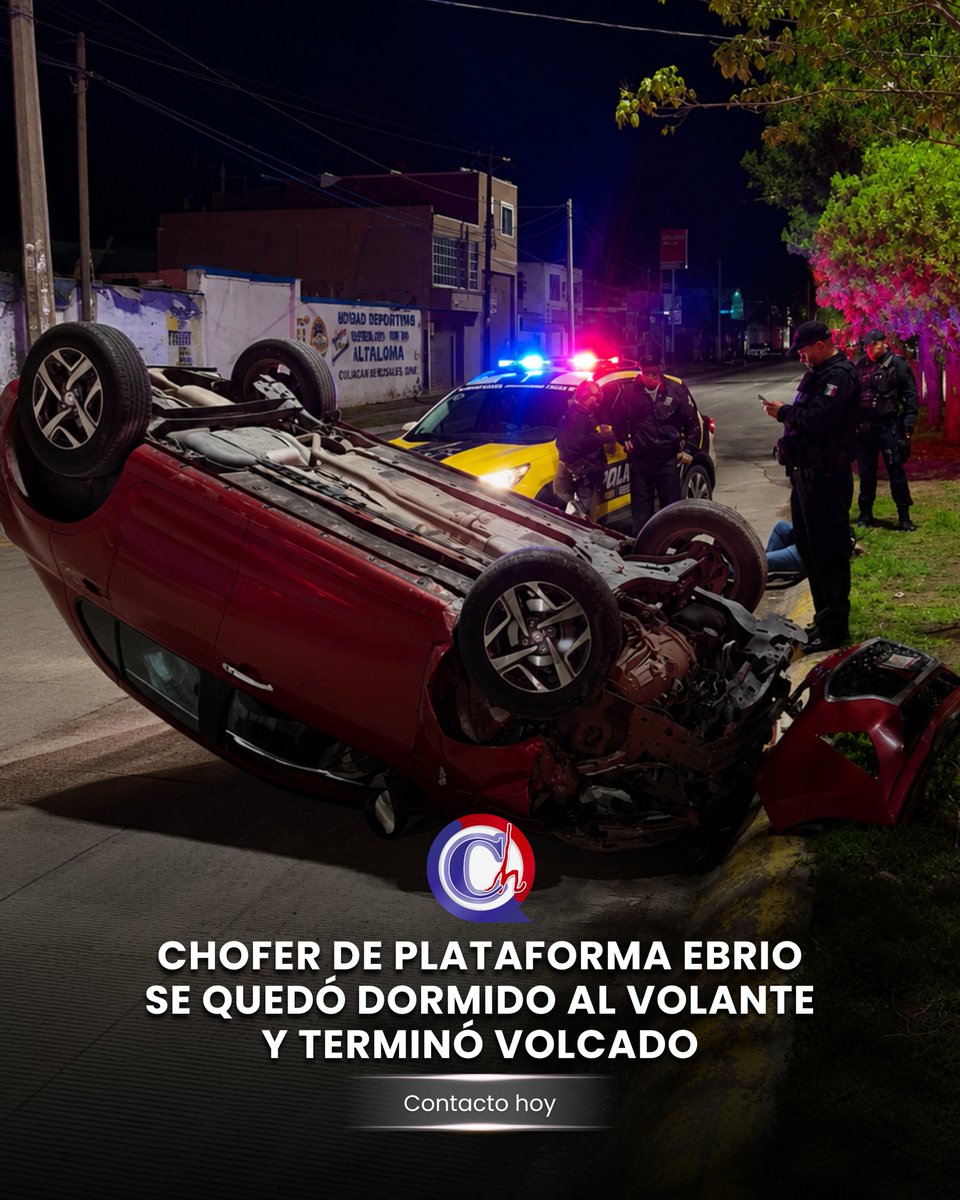 ContactoHoy's tweet photo. El accidente ocurrió alrededor de las 23:50 horas, cuando J. M. M. A., de 20 años de edad, conducía un automóvil Hyundai Grand i10, modelo 2021, color rojo. https://t.co/mA4jrDHmbn https://t.co/XDNGqG4Orq