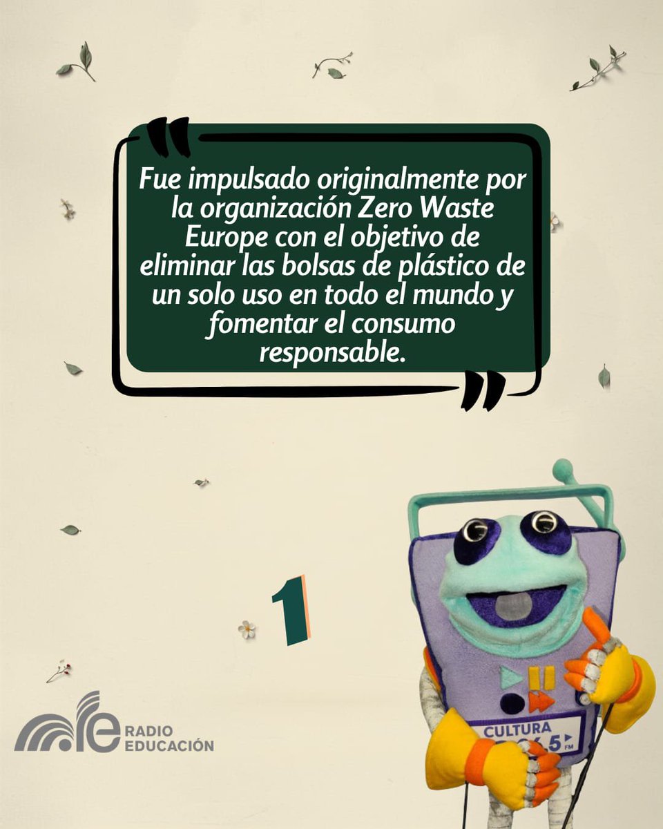 RadioEducacion's tweet photo. La celebración del Día Internacional Libre de Bolsas de Plástico busca reducir el consumo de bolsas de plástico y promover el consumo responsable y el uso de alternativas reutilizables 🛍️🌎🙂 #reutilizar #plástico #bolsas #alternativa #makaua https://t.co/jiiL4lS6gA