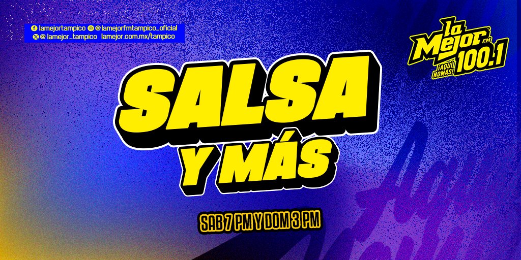 LaMejor_Tampico's tweet photo. Ya llegó la música que te pone a bailar... 💃🕺
#merengue #salsa #cumbia #reggaeton
#salsaymas
#AquiNomas por La Mejor Tampico https://t.co/wUPirHF3km