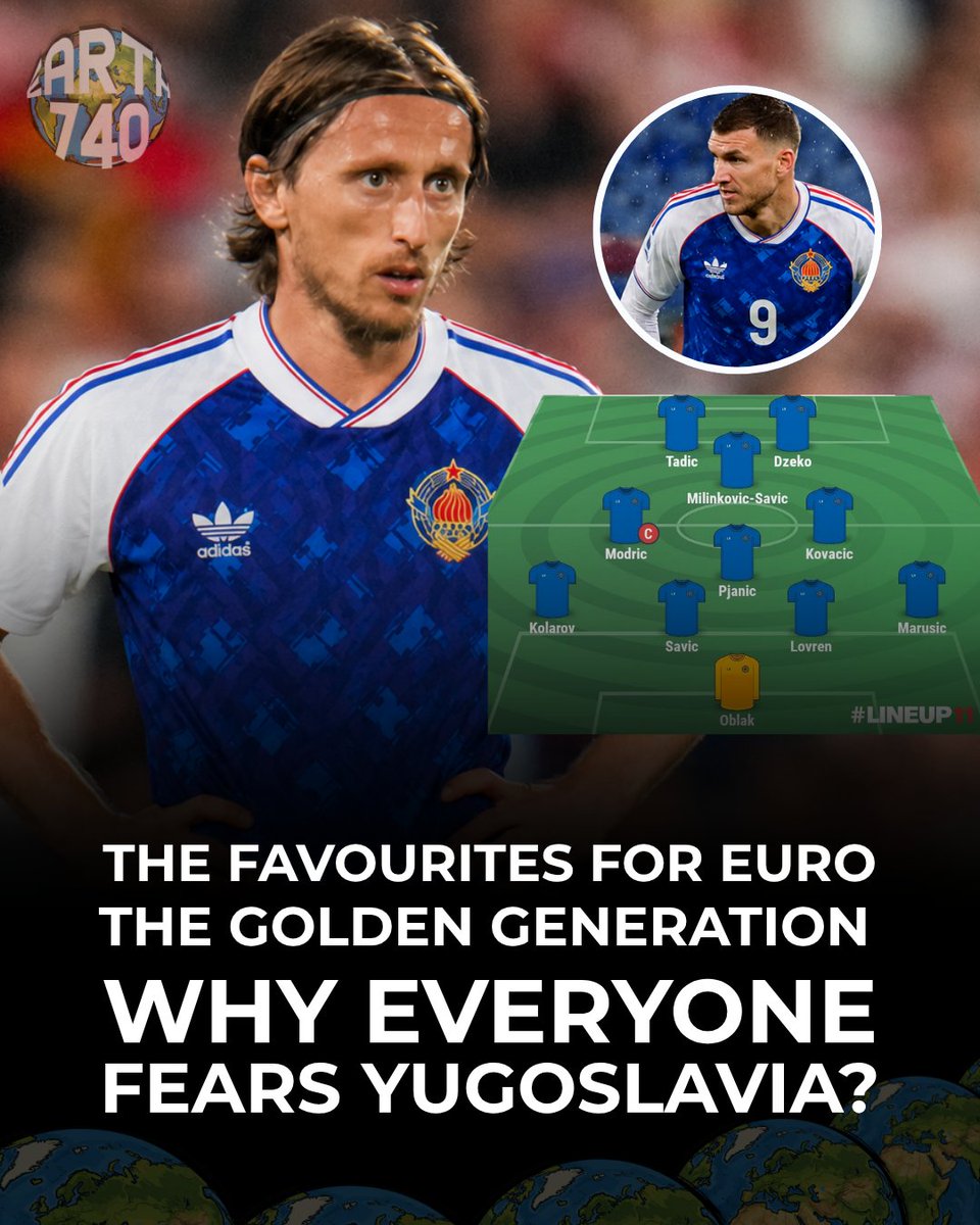 Earth740's tweet photo. The Yugoslavian national team is one of the favorites for Euro 2021 after reaching the semi-final of the 2018 World Cup, bringing hope to a divided people.

#Uchrony #WhatIf #Uchronie #EtSi #Earth740 (2020) https://t.co/Dg1fScICPW
