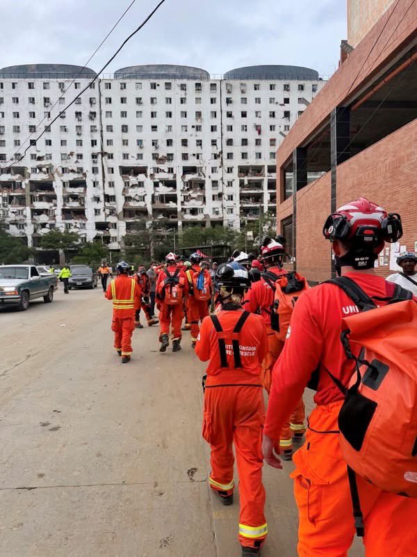 fire_scotISAR's tweet photo. Three of our personnel are continuing search and rescue operations in Venezuela as part of the UK ISAR response. Working alongside colleagues from across the UK and around the world, they're showing outstanding dedication, resilience and teamwork in the face of immense challenges https://t.co/xBJOQRo2Pq