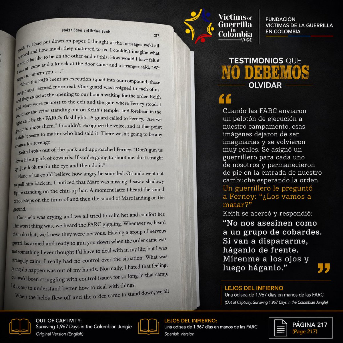 jjbldirector's tweet photo. “¡NO NOS ASESINEN COMO A UN GRUPO DE COBARDES! SI VAN A DISPARARME, HÁGANLO DE FRENTE. MÍRENME A LOS OJOS Y LUEGO HÁGANLO.” Keith Stansell, secuestrado por las FARC durante 1.967 días. @marc_gonsalves https://t.co/IYv7UrxMgK