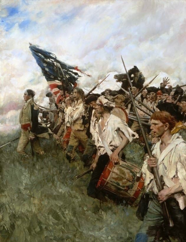 DHSgov's tweet photo. “We have therefore to resolve to conquer or die…the Eyes of all our Countrymen are now upon us, and we…are the instruments of saving them from the Tyranny meditated against them.” George Washington, 1776 

Honor the heroes who fought and died to secure our freedoms. 

‘The Nation Makers’ —Howard Pyle