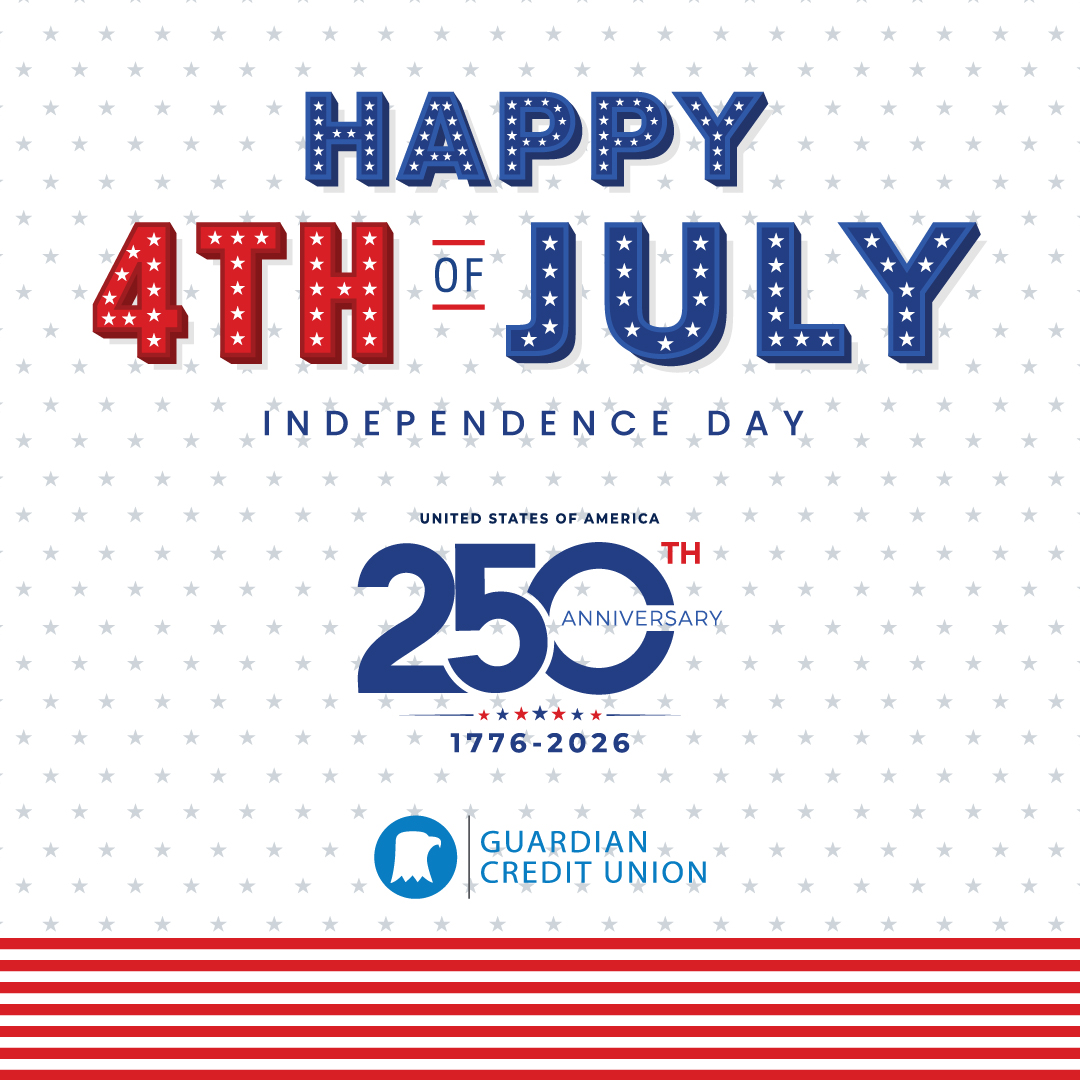 GuardianCU's tweet photo. In observance of Independence Day, our branches will be closed tomorrow. We will resume normal business hours on July 6.

#CreditUnion #MKE #Milwaukee #IndependenceDay #4thofJuly https://t.co/BiwzTuCW0Z