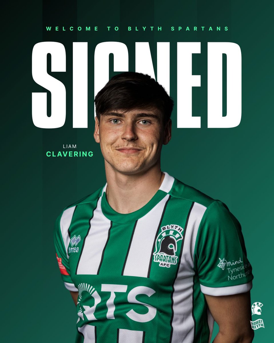 Blyth_Spartans's tweet photo. 𝑪𝒍𝒂𝒗𝒆𝒓𝒊𝒏𝒈 𝒔𝒊𝒈𝒏𝒔 ✍️

We are delighted to welcome talented youngster Liam Clavering to Blyth Spartans 💚

The 18-year-old arrives at Croft Park after an impressive goalscoring record at youth level and is ready to make his mark in green and white 👏

Full story 👇

https://t.co/Hm6B4Jlaw0

#HowayBlyth