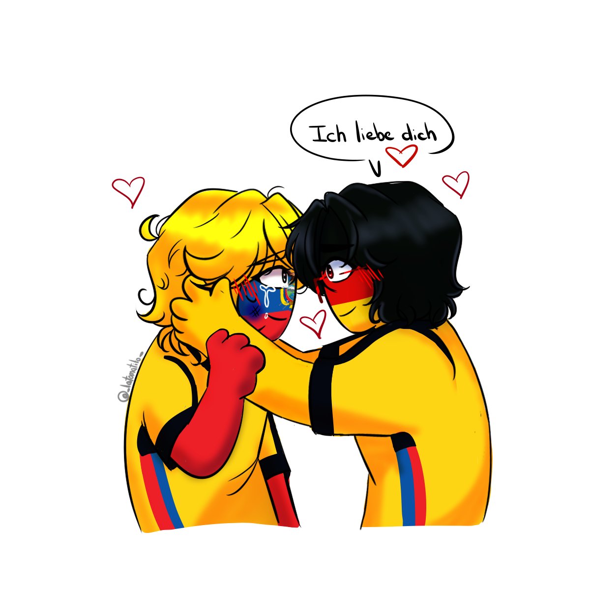 OutTomato3893's tweet photo. Parte 2/2 Alecu para despedir el mundial 🎊🇩🇪🇪🇨💖
Ecuador y Alemania eliminados. Nosotros fuímos los de "Si te vas yo también me voy" JAJAJAJA

#countryhumans #countryhumansecuador
#countryhumansalemania https://t.co/SLQJRHNg2q