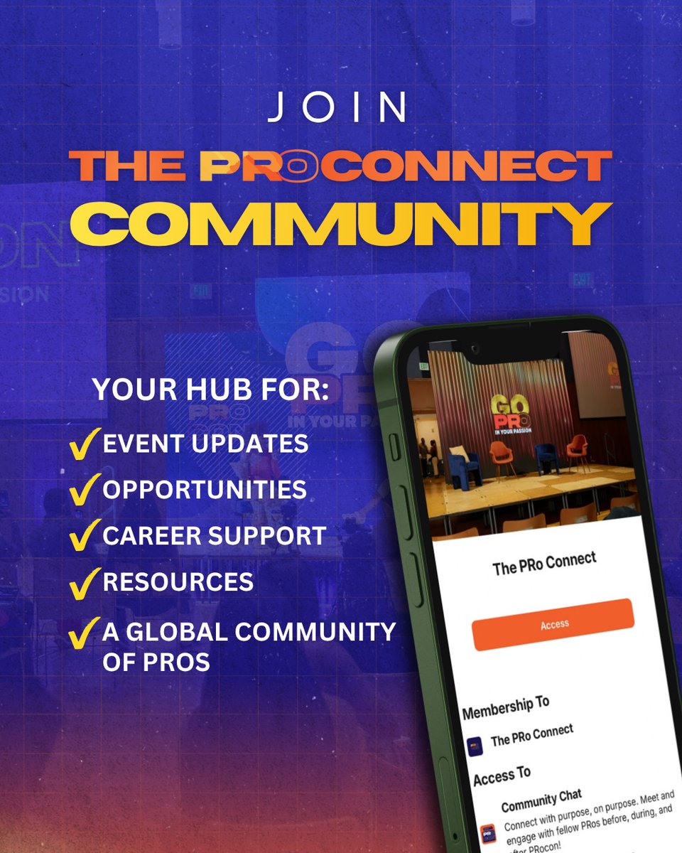OfficialPROCON's tweet photo. 🚀Join the go-to digital platform for PRos: https://t.co/bDXCgmHAQA

The PRo Connect is the global space for PR, marketing, media &amp; comms pros to connect, learn &amp; grow.

Join NOW to start engaging with PRos during the PRoconnect LIVE Tour📱 https://t.co/fGjG5YuW5p