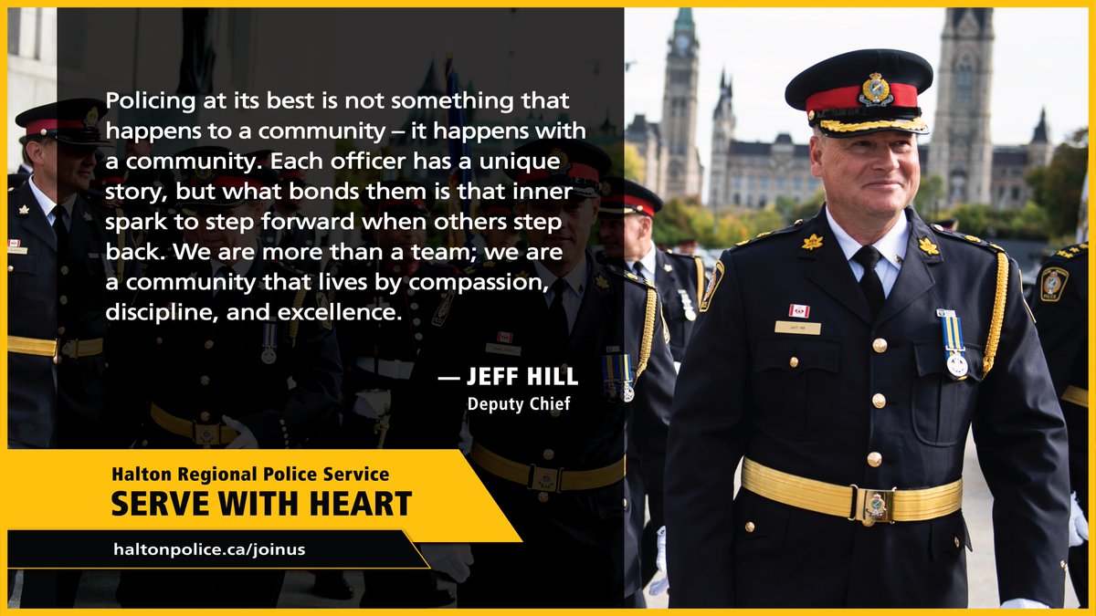 HaltonPolice's tweet photo. Policing is the ultimate career where you can personify your values daily. Your purpose is what fuels you from call to call, helping people in their greatest times of need.

Apply today: https://t.co/DTNmdx0EJA

#ServeWithHeart #AnswerTheCall @OACPOfficial https://t.co/1xvhrFXrid