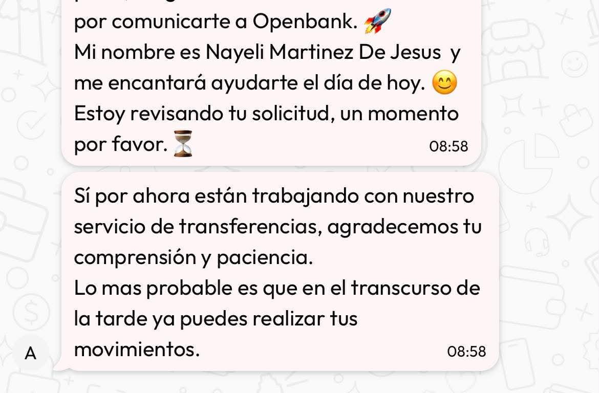 InversionesAld's tweet photo. 🚨 #ATENCION Por el momento no se puede trasferir a terceros en Openbank México debido a un mantenimiento en la app.
El botón para enviar dinero no aparece. Se prevé que quede solucionado hoy mismo.
💬 ¿Te habías dado cuenta?
#openbank #mexico #finanzaspersonales https://t.co/KFlb0RM13z