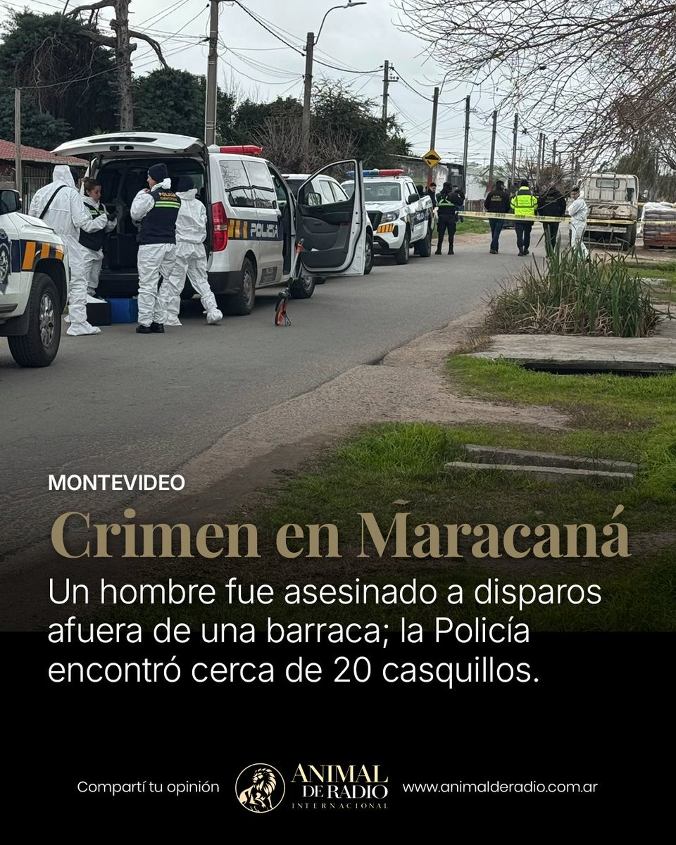 adrprensa's tweet photo. 🇺🇾 Montevideo | Asesinaron a un hombre a disparos afuera de una barraca en Maracaná

📰 Nota completa: https://t.co/x46KClC6VQ

#Uruguay #Montevideo #Maracaná #Policiales #Homicidio https://t.co/Igkno531gy