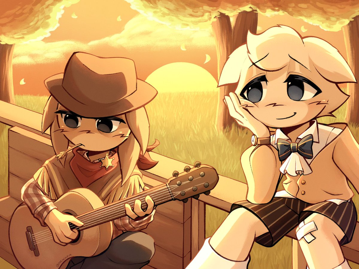 cloudcatux's tweet photo. ❗️Not a ship❗️Drew this on 29.9.2025 I have some more #sprunkioc art I can post now | Crème sees Tunner as a mentor figure of sorts since justice is really important to him. He sometimes follows him around which can annoy Tunner a bit, but he doesn’t truly mind that much #sprunki https://t.co/VmdrLrmGJ2