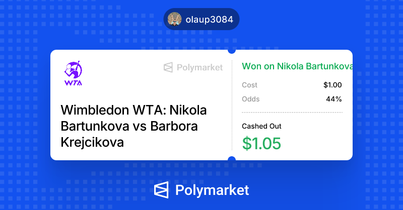 chaster72's tweet photo. I just won on @Polymarket. https://t.co/N29bXnLQRd https://t.co/DgFANTLMZH
