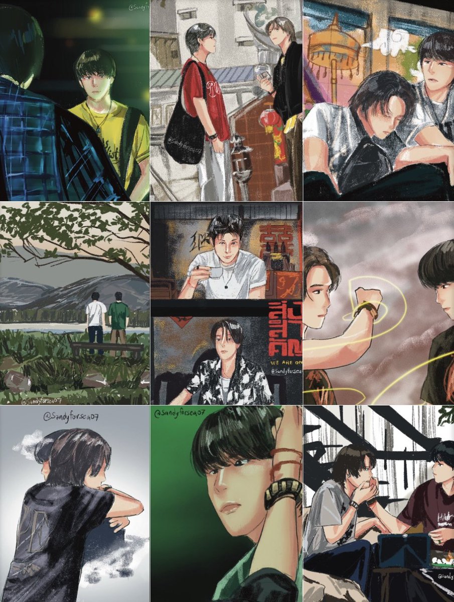 Sandyforsea07's tweet photo. —— My artwork recap Episode 1-9 ——

สนุกมากที่ได้วาดรูปในทุก ๆ อีพี การเดินทางตลอดทั้ง 9 อีพีเต็มไปด้วยความสุข ไม่ค่อยได้ดูซีรีส์ที่หลากหลายรสชาติแบบนี้นานมาก ทั้งศิลปิน ผกก ทีมงานเบื้องหลังและทุกคนเก่งมาก ต้องคิดถึงอูมาก ๆ แน่เลย💖✌️🥺

#WUTheSeries
#skywongravee #hirunkit_ https://t.co/vND7Aqg6EM