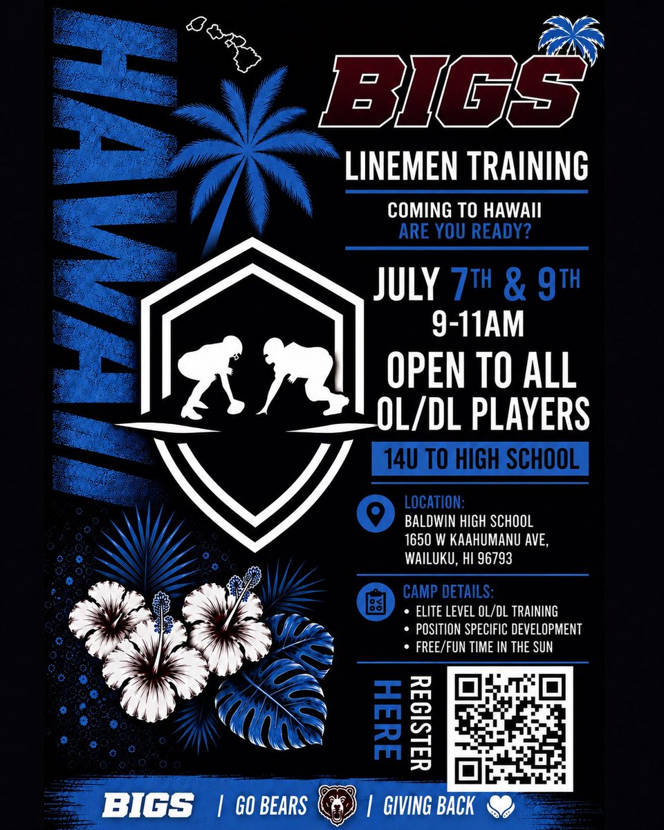 OLCoachCam's tweet photo. Maui, let’s work! #FreeCamp 🏝️🤙🏽 #808 sign up on QR code https://t.co/fM6wIQdmWI