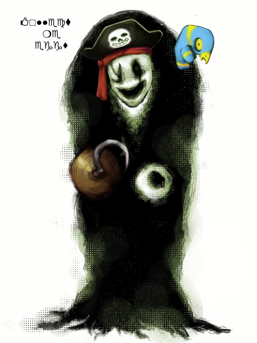 AxeMapaxe's tweet photo. Can't miss a single day on this fandom or you'll come back to pirate Gaster #deltarune https://t.co/tgmxau4Tc1
