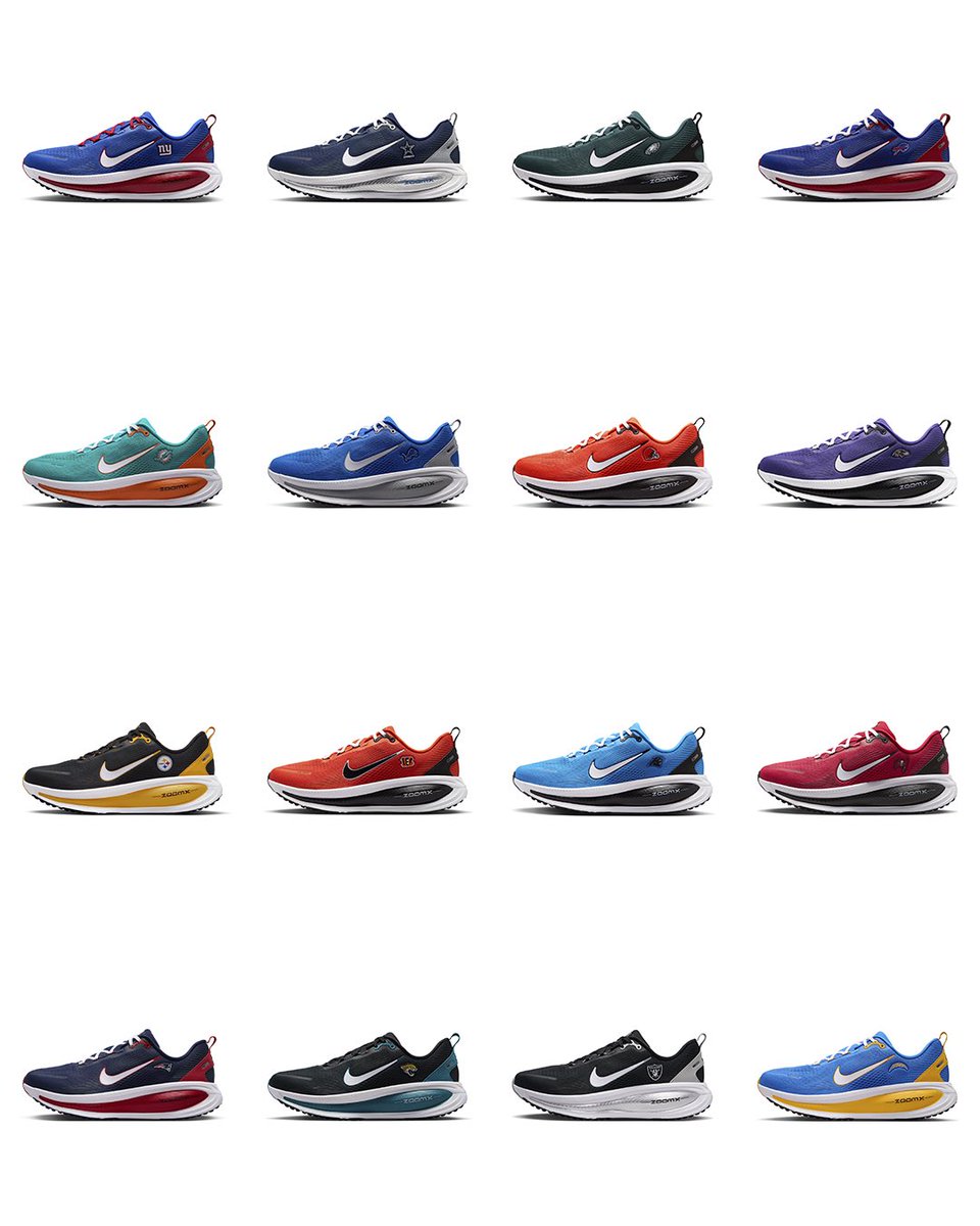 nicekicks's tweet photo. Nike is dropping a Vomero 18 collection for every NFL team ahead of the 2026 season 🏈

The remaining teams to be revealed soon 👀 https://t.co/zmj79QxtaH