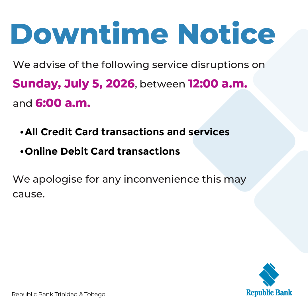 republicbanktt's tweet photo. Please be advised. https://t.co/RBEQNqxmrG