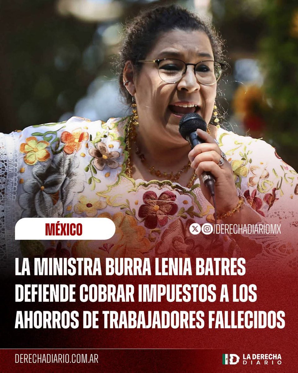 gralaguilar's tweet photo. 🚨🇲🇽 | YA NO ENCUENTRAN DE DONDE SACAR DINERO: La ministra burra Lenia Batres sostuvo en la Suprema Corte que los beneficiarios de las cuentas de retiro de trabajadores fallecidos deberían pagar ISR por esos recursos. 
Según su argumento, ese dinero no constituye una herencia o legado, sino un beneficio otorgado por designación dentro del sistema de seguridad social, por lo que no debería estar exento de impuestos, así de estúpida la Lencha Batres del bienestar.