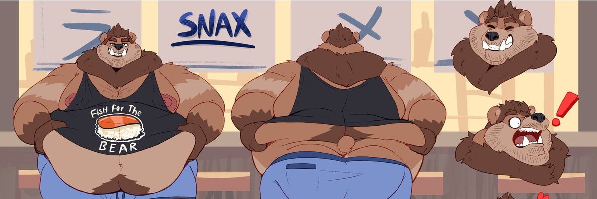 SnaxTheBear's tweet photo. My new sona! Snax the Bear-Boar. Drawn by @IIIchubbyBear https://t.co/Jo48Bp1d00