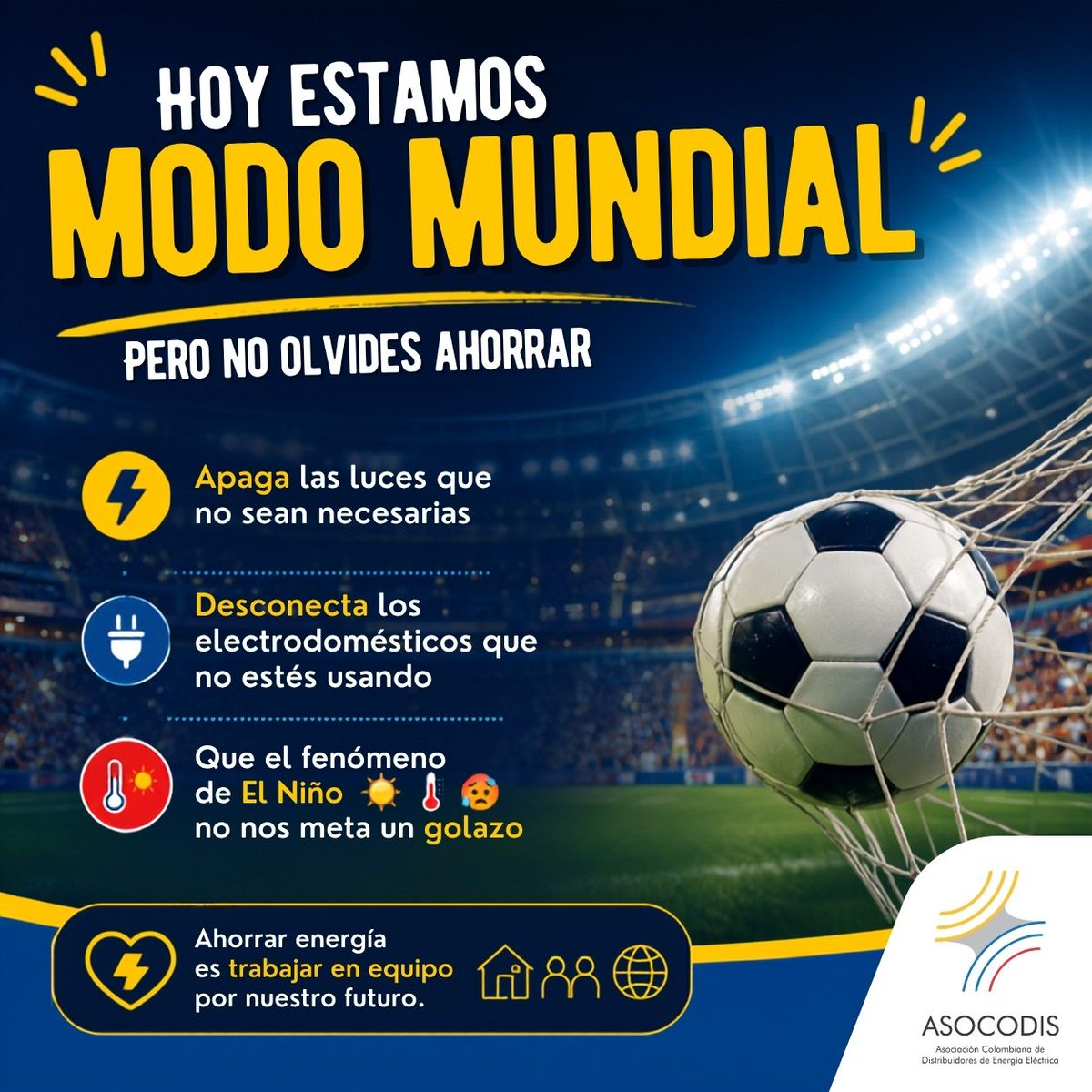 asocodis's tweet photo. ¡Métele golazo al desperdicio!

💡Mejor #EnciendeElAhorro 🔌 ⚡💧

¡ Y anota tu mejor marcador! 💪🏻⚽ https://t.co/BDM8y2u28G